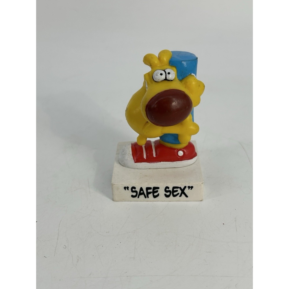 Grimmy Safe Sex Mother Goose & Grimmy 2 1/2" 1989 PVC Figure Love Message Figure